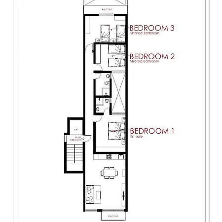 F8 1, Private Double With Private Bathroom In Shared Flat * Msida